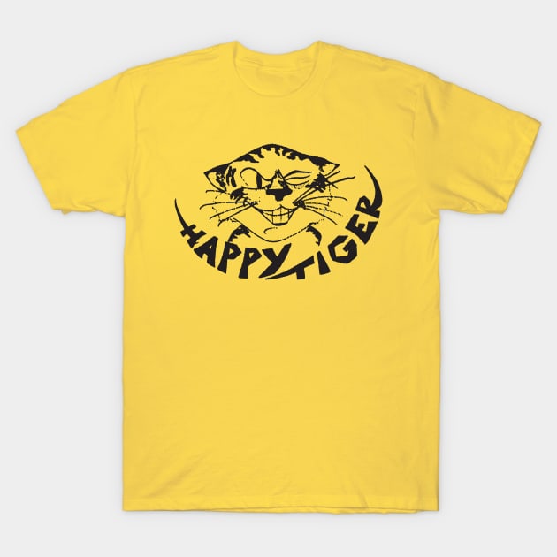 Happy Tiger Records T-Shirt by MindsparkCreative